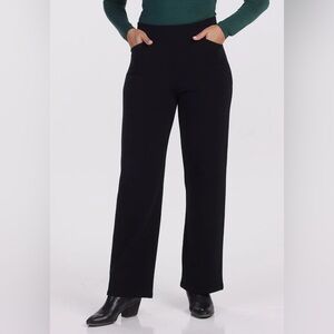 Woolx Ellie Wide Leg Pants Merino Wool Cold Weather in Black- Still Full Price